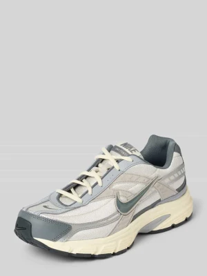 Sneakersy z mieszanki skóry z nadrukiem z logo model 'Initiator' Nike Jasnoniebieski