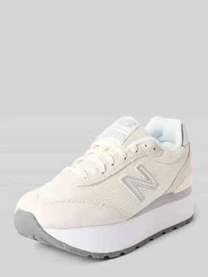 Sneakersy z mieszanki skóry z platformą New Balance Beżowy