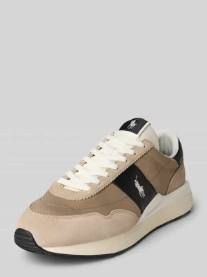 Sneakersy z mieszanki skóry z wyhaftowanym logo model ‘Train’ Polo Ralph Lauren