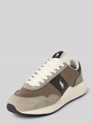 Sneakersy z mieszanki skóry z wyhaftowanym logo model ‘Train’ Polo Ralph Lauren