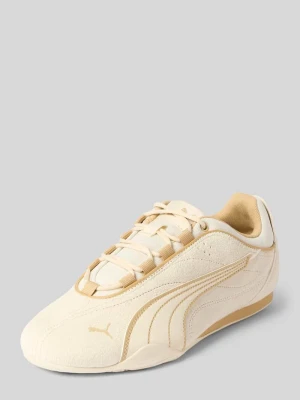 Sneakersy z mieszanki skóry z wyhaftowanym logo Puma Piaskowy