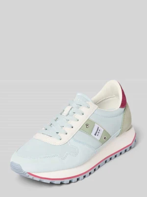 Sneakersy z miksu skóry z naszywką z logo model 'Millen' Blauer USA