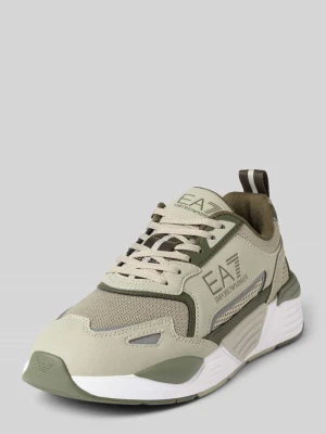 Sneakersy z nadrukami z logo model ‘ACE RUNNER’ EA7 Emporio Armani