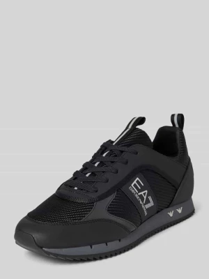 Sneakersy z nadrukiem z logo model ‘BLACK&WHITE’ EA7 Emporio Armani