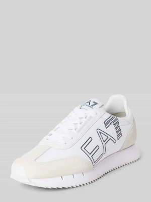 Sneakersy z nadrukiem z logo model ‘BLACK&WHITE VINTAGE’ EA7 Emporio Armani