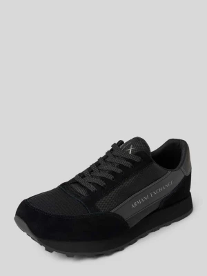 Sneakersy z nadrukiem z logo model ‘ENGLISH’ Armani Exchange