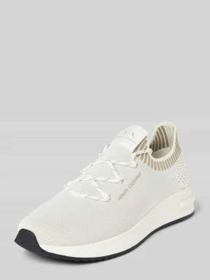 Sneakersy z nadrukiem z logo model ‘ENGLISH’ Armani Exchange