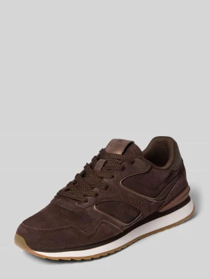 Sneakersy z naturalnej skóry bydlęcej Marc O'Polo Ciemnobrązowy