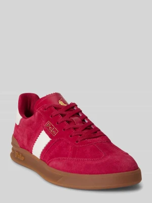 Sneakersy z naturalnej skóry bydlęcej model 'AERA' Polo Ralph Lauren Czerwony