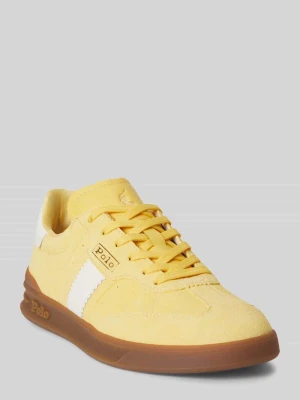 Sneakersy z naturalnej skóry bydlęcej model 'AERA' Polo Ralph Lauren Jasnożółty