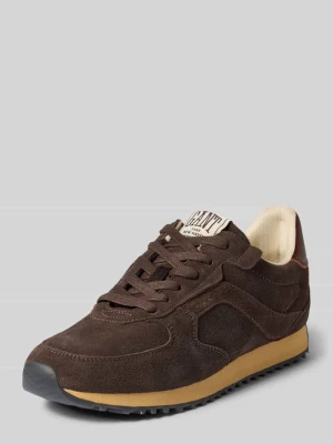 Sneakersy z naturalnej skóry bydlęcej model 'Beja' Gant Ciemnobrązowy