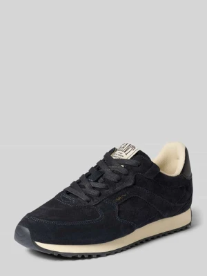 Sneakersy z naturalnej skóry bydlęcej model 'Beja' Gant Ciemnoniebieski