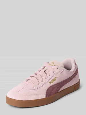 Sneakersy z naturalnej skóry bydlęcej model 'Era Suede' Puma Różowy