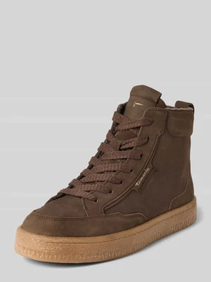Sneakersy z naturalnej skóry bydlęcej Tamaris Ciemnobrązowy