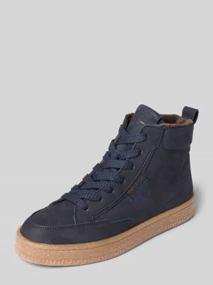 Sneakersy z naturalnej skóry bydlęcej Tamaris Ciemnoniebieski