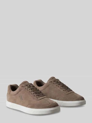 Sneakersy z naturalnej skóry bydlęcej z detalami z logo Calvin Klein