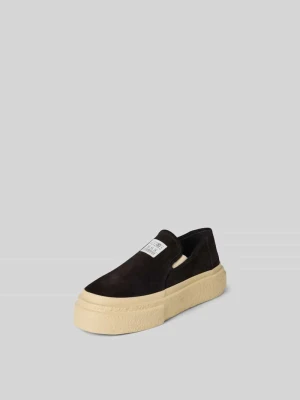 Sneakersy z naturalnej skóry MM6 Maison Margiela Czarny