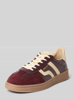 Sneakersy z naturalnej skóry model 'Cuzima' Gant Bordowy