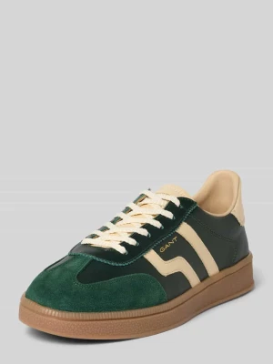 Sneakersy z naturalnej skóry model 'Cuzima' Gant Ciemnozielony