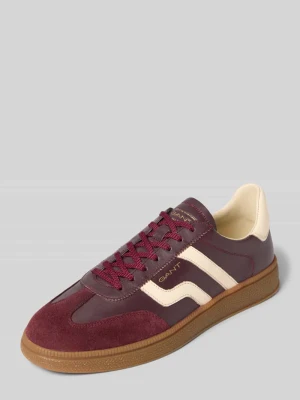 Sneakersy z naturalnej skóry model 'Cuzmo' Gant Bordowy