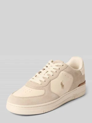 Sneakersy z naturalnej skóry model 'MASTERS CRT' Polo Ralph Lauren Beżowy