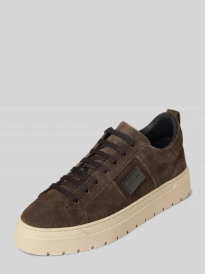 Sneakersy z naturalnej skóry model 'Moose' Antony Morato Ciemnobrązowy