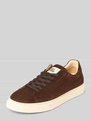 Sneakersy z naturalnej skóry model 'Travis' Henry Stevens Ciemnobrązowy