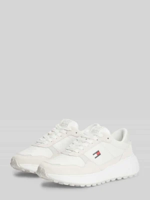 Sneakersy z naturalnej skóry Tommy Jeans Écru