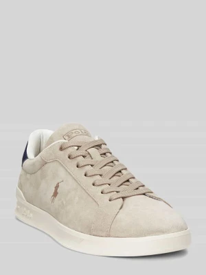 Sneakersy z naturalnej skóry welurowej Polo Ralph Lauren Beżowy