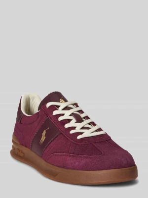 Sneakersy z naturalnej skóry welurowej Polo Ralph Lauren