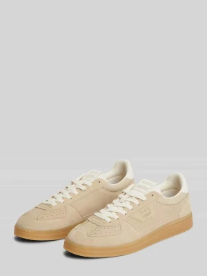 Sneakersy z naturalnej skóry welurowej Tommy Jeans Piaskowy