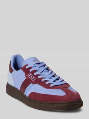 Sneakersy z naturalnej skóry welurowej z bydła Polo Ralph Lauren Jasnoniebieski