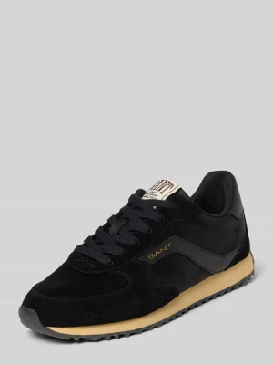 Sneakersy z naturalnej skóry z detalem z logo model 'Beja' Gant