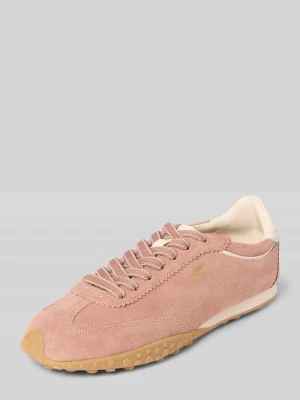 Sneakersy z naturalnej skóry z detalem z logo model 'Bridge' HOFF Średniobrązowy
