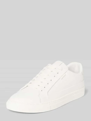 Sneakersy z naturalnej skóry z detalem z logo model 'Cupsole' PS Poelman