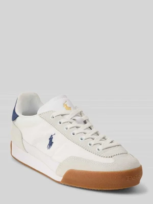 Sneakersy z naturalnej skóry z wyhaftowanym logo Polo Ralph Lauren