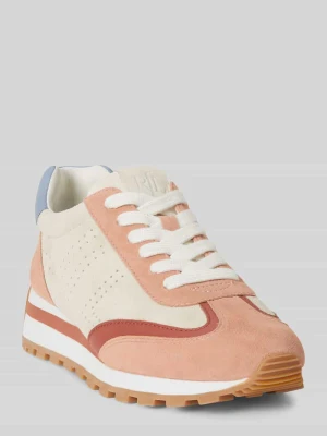 Sneakersy z naturalnej skóry z wytłaczanym logo Lauren Ralph Lauren