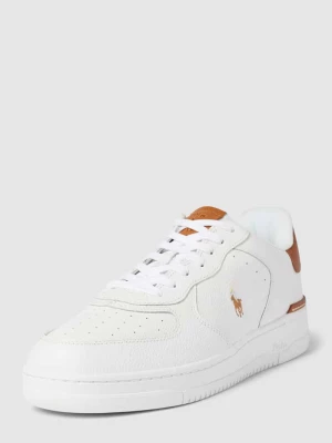 Sneakersy z obszyciem w kontrastowym kolorze model ‘MASTERS’ Polo Ralph Lauren