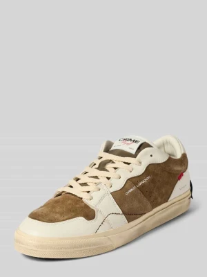 Sneakersy z obszyciem w kontrastowym kolorze model 'PLAYOFF' Crime London
