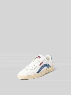 Sneakersy z obszyciem w kontrastowym kolorze z denimu Dsquared2