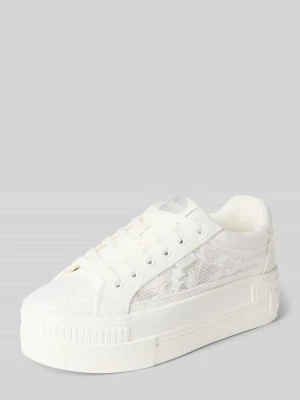 Sneakersy z podeszwą na platformie i koronką model 'PAIRED BLOOM' Buffalo