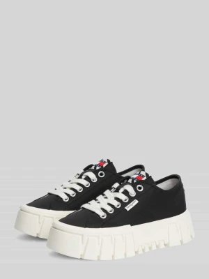 Sneakersy z podeszwą na platformie Tommy Jeans czarny