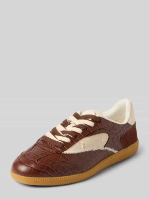 Sneakersy z prawdziwej skóry model 'L’ÉQUIPE' RETERNITY Czekoladowy