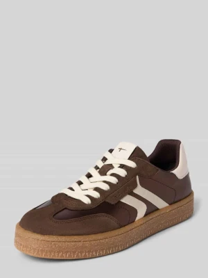 Sneakersy z prawdziwej skóry Tamaris Ciemnobrązowy