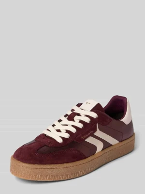 Sneakersy z prawdziwej skóry Tamaris Bordowy