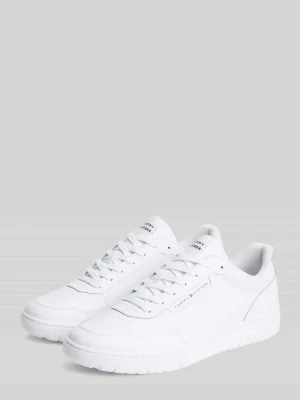 Sneakersy z prawdziwej skóry Tommy Hilfiger Biały