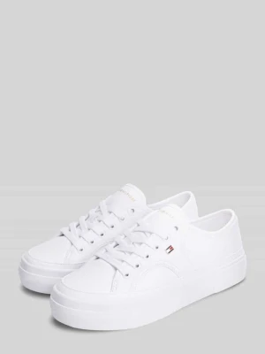 Sneakersy z prawdziwej skóry Tommy Hilfiger Biały