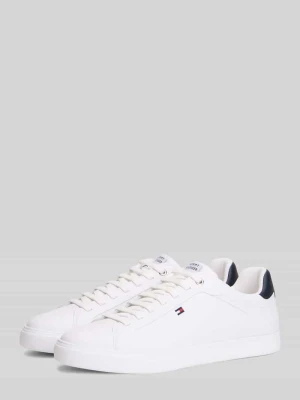 Sneakersy z prawdziwej skóry Tommy Hilfiger Biały