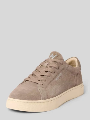 Sneakersy z prawdziwej skóry z tłoczonym logo Model 'Julien' HECHTER PARIS