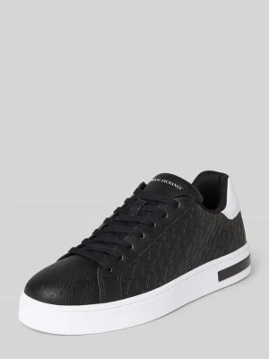 Sneakersy z wiązaniem Model 'LONDON SAFFIANO' Armani Exchange